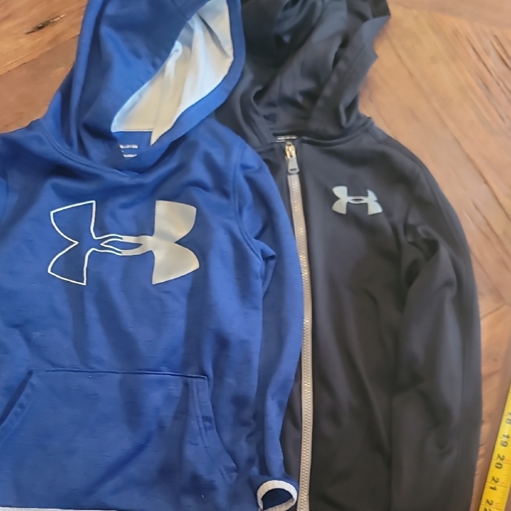 3 Piece Under Armour Kids' Blue, Black, And Grey Hoodies Set